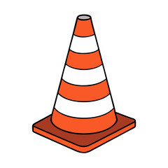 traffic cone icon, traffic cone vector illustration-simple illustration of traffic cone, perfect for traffic cone logos and icons