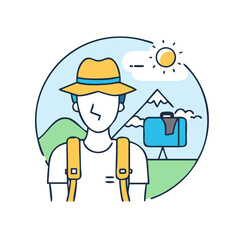 traveler icon icon, traveler icon vector illustration-simple illustration of traveler icon, perfect for traveler icon logos and icons