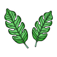tropical leaves icon, tropical leaves vector illustration-simple illustration of tropical leaves, perfect for tropical leaves logos and icons