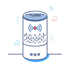 voice assistant icon, voice assistant vector illustration-simple illustration of voice assistant, perfect for voice assistant logos and icons