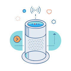 voice assistant icon, voice assistant vector illustration-simple illustration of voice assistant, perfect for voice assistant logos and icons