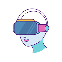 vr headset icon, vr headset vector illustration-simple illustration of vr headset, perfect for vr headset logos and icons