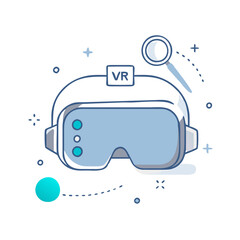 vr headset icon, vr headset vector illustration-simple illustration of vr headset, perfect for vr headset logos and icons