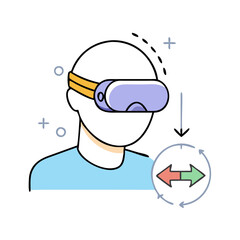 vr user icon icon, vr user icon vector illustration-simple illustration of vr user icon, perfect for vr user icon logos and icons