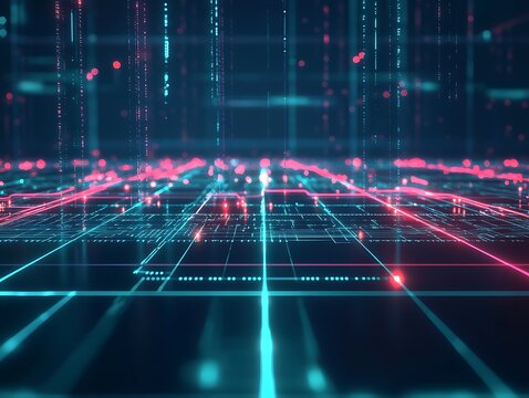 abstract background with binary code