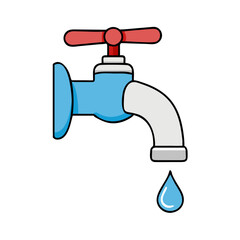 water faucet icon, water faucet vector illustration-simple illustration of water faucet, perfect for water faucet logos and icons