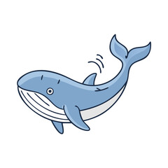 Fototapeta premium whale icon, whale vector illustration-simple illustration of whale, perfect for whale logos and icons
