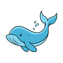 whale icon, whale vector illustration-simple illustration of whale, perfect for whale logos and icons