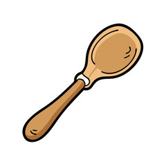 wooden spoon icon, wooden spoon vector illustration-simple illustration of wooden spoon, perfect for wooden spoon logos and icons