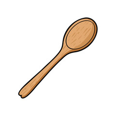 wooden spoon icon, wooden spoon vector illustration-simple illustration of wooden spoon, perfect for wooden spoon logos and icons