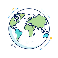 world map icon, world map vector illustration-simple illustration of world map, perfect for world map logos and icons