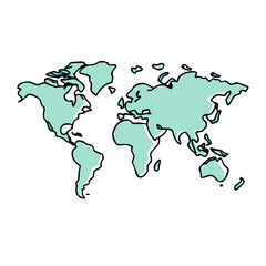 world map icon, world map vector illustration-simple illustration of world map, perfect for world map logos and icons