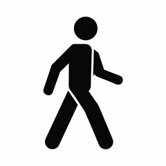 Walking icon silhouette vector illustration