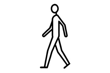 Walking silhouette vector illustration