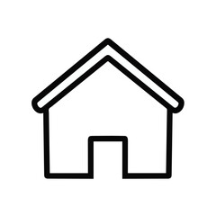 Fototapeta premium Stylish house outline icon. Elegant and simple design. Excellent for web graphics, apps, or educational materials about dwellings.