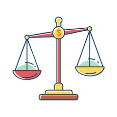 Financial Justice Scales Balancing Money and Equality in Legal Decisions