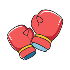 A Pair of Cartoon Boxing Gloves Ready for a Fight