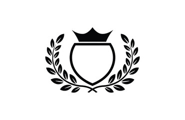 Obraz premium Vintage baroque laurel wreath frame and border monogram in vector art style