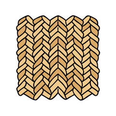 Detailed Illustration of a Woven Pattern in Beige and Brown Hues