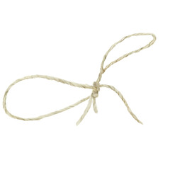 A bow made of jute rope. Watercolor illustration. Thin twisted twine, knotted, insulated on a white background Twine, knotted bows and rope knots for bouquets, gifts and nautical themes