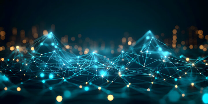 Digital Network: Nodes Connect Globally