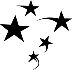 Obraz premium Nightfall Sky with Shooting Stars