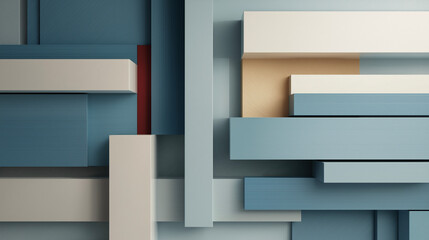 複数の長方形が組み合わされた抽象的な背景アート（テクノロジー・ビジネス・デジタル）