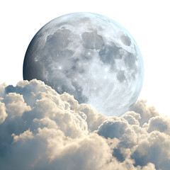 3d full moon with clouds isolated on white background.png