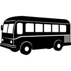 Bus   silhouette vector illustration
