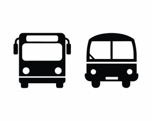 Bus   icon silhouette vector illustration