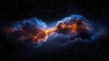 Fototapeta premium Colorful Nebula with Stellar Background