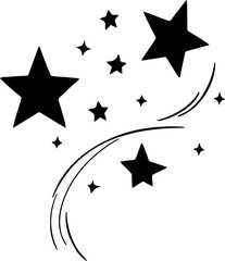 Nightfall Sky with Shooting Stars