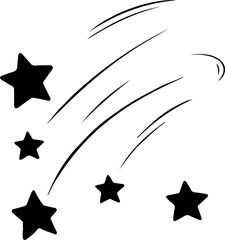 Nightfall Sky with Shooting Stars