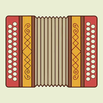 red accordion musical instrument clip art preview