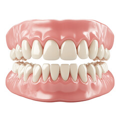 Realistic Dentures Model Isolated on Transparent Background on a white phone png