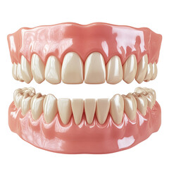 Realistic Dentures Model Isolated on Transparent Background on a white phone png