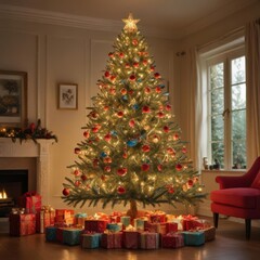 christmas tree with gifts