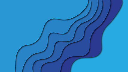 Blue paper cut background for website or desktop background