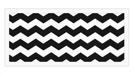 Black and White Chevron Pattern Framed Art Print