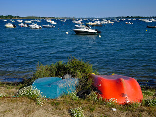 Boats at Mesquer is a commune in the Loire-Atlantique department in western France. 