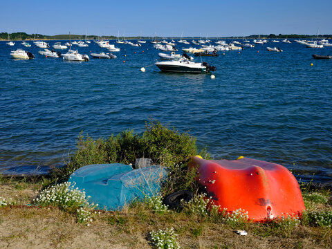 Boats at Mesquer is a commune in the Loire-Atlantique department in western France. 