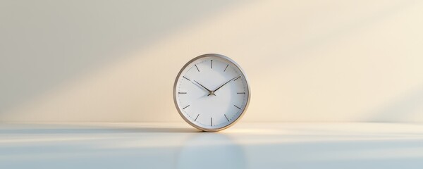 Minimalist Clock on Table
