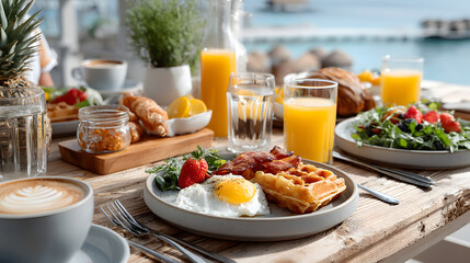 Coffee and desserts, healthy food