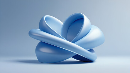 abstract blue glass sphere