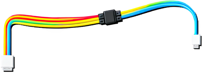 A Vibrant Computer Cable Displaying Layered Bright Colors And A Simple Sleek Minimalist Design