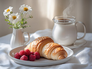 크루아상과 커피