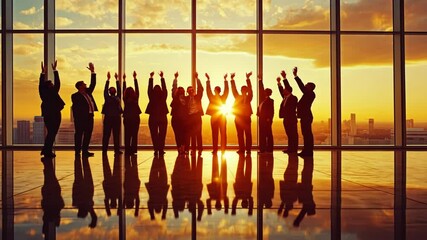 Acheiving goals with teamwork and global business strategy for success - Powered by Adobe