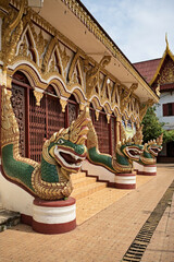 Sacred architecture of Wat Luang in Pakse