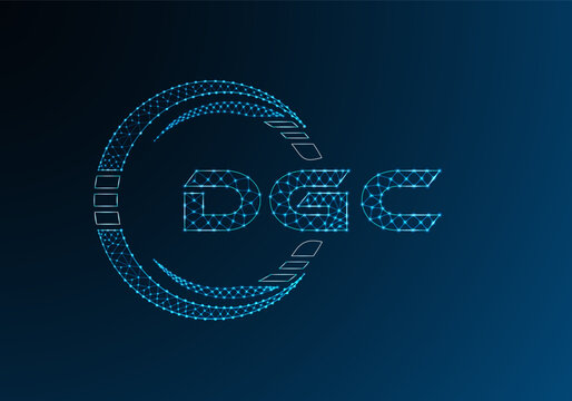 DGC low poly letter logo vector design. DGC lower poly logo design.
