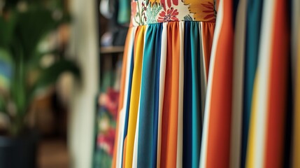 a bold pleated skirt in a boutique